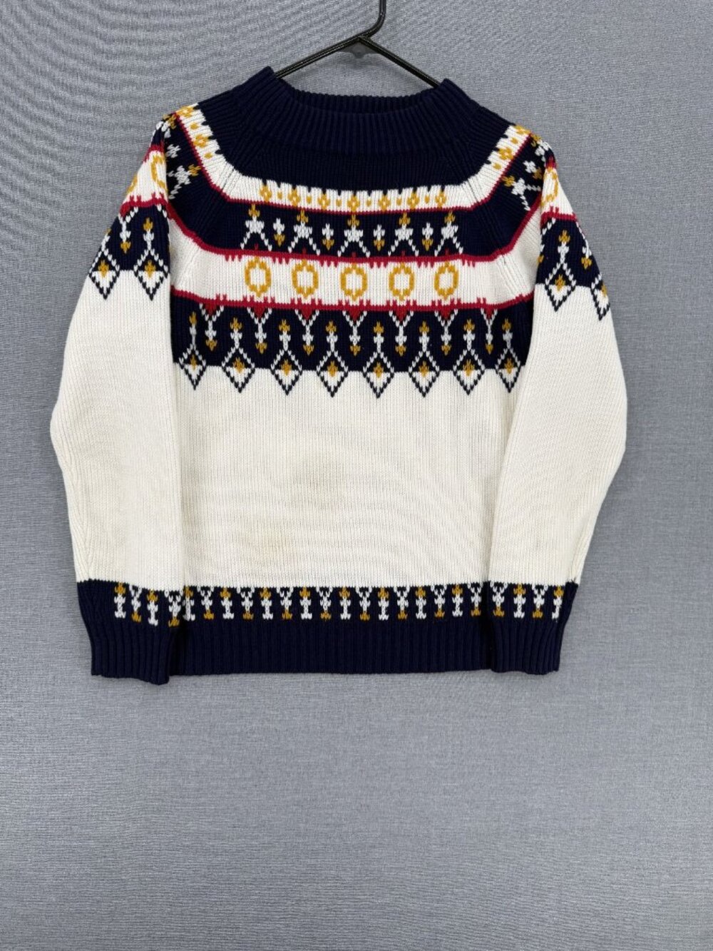 Vintage JC Penney Sweater Mens M Geometric Holiday Crewneck - Picture 2 of 6